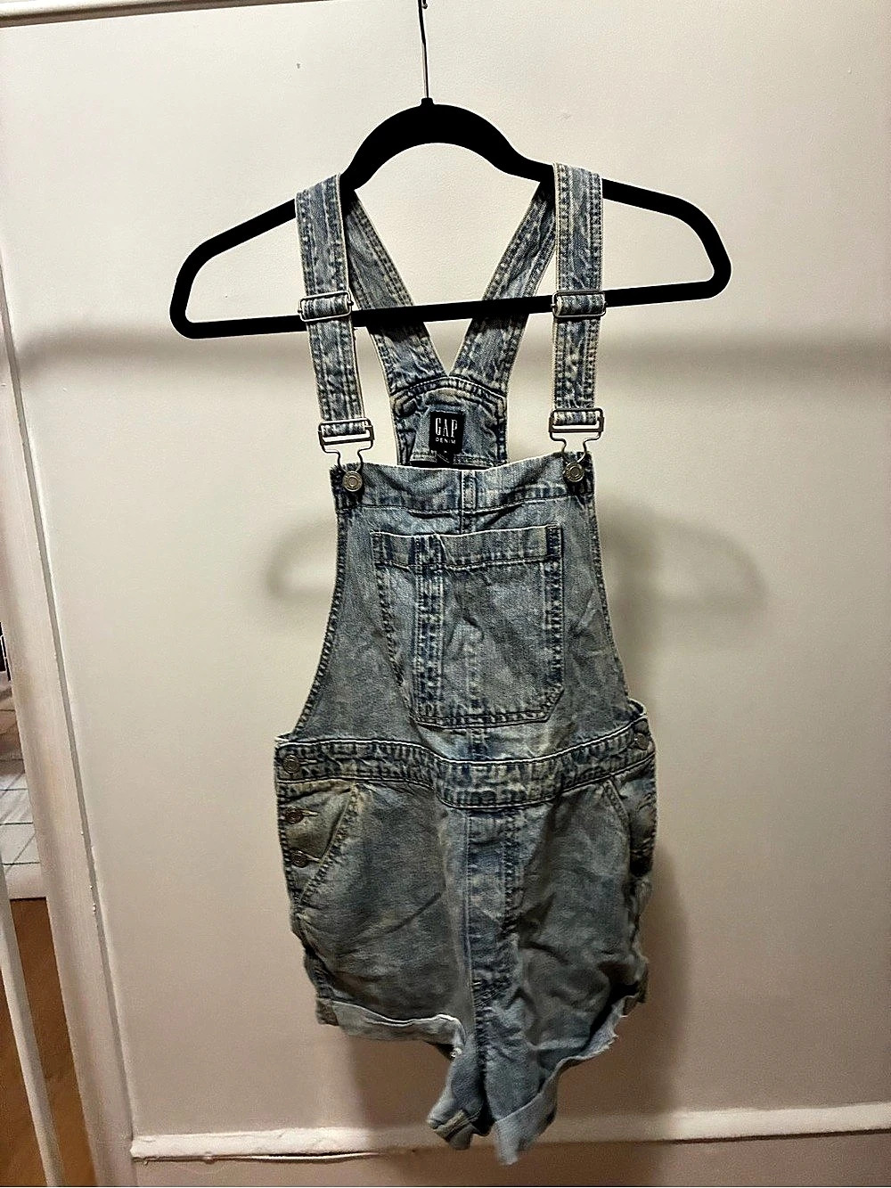 Gap Denim Shortalls Blue Size Medium